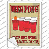 Proof Sports and Alcohol Mix Novelty Rectangle Sticker Decal