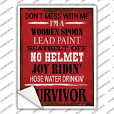 Hose Water Drinkin Survivor Novelty Rectangle Sticker Decal