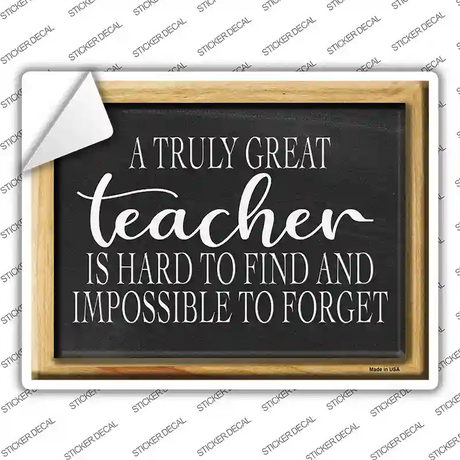 Truly Great Teacher Chalkboard Novelty Rectangle Sticker Decal