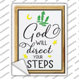 God Will Direct Your Steps Novelty Rectangle Sticker Decal