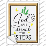 God Will Direct Your Steps Novelty Rectangle Sticker Decal