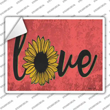 Love Sunflower Novelty Rectangle Sticker Decal