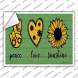 Peace Love Sunshine Novelty Rectangle Sticker Decal