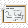 Family Is Growing By Two Tiny Feet Novelty Rectangle Sticker Decal