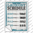 Laundry Schedule Blue Novelty Rectangle Sticker Decal