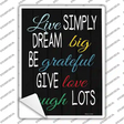 Live Simply Dream Big Novelty Rectangle Sticker Decal