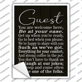Guest You Are Welcome Here Novelty Rectangle Sticker Decal