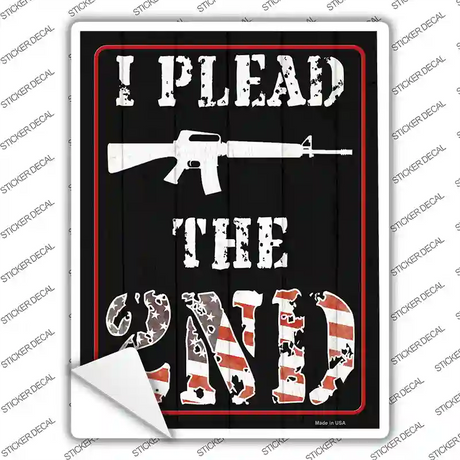 I Plead The 2nd Novelty Rectangle Sticker Decal