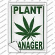 Plant Manager Novelty Rectangle Sticker Decal