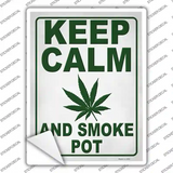 Keep Calm Smoke Pot Weed Novelty Rectangle Sticker Decal