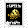 Play Like A Pirate Gold Novelty Rectangle Sticker Decal