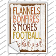 Flannels Bonfires Smores Novelty Rectangle Sticker Decal