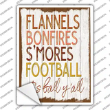 Flannels Bonfires Smores Novelty Rectangle Sticker Decal