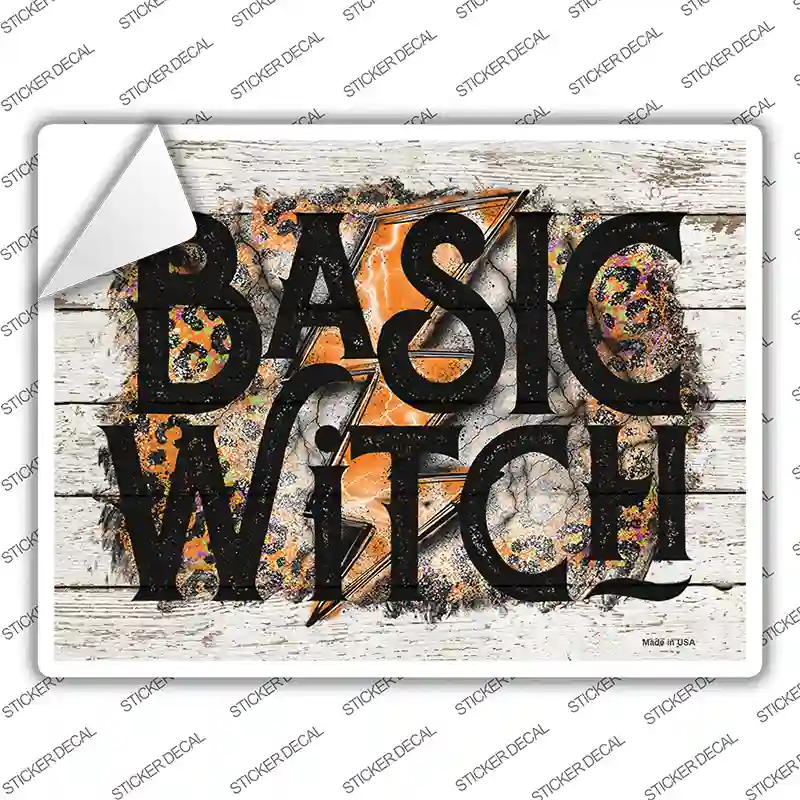 Basic Witch Novelty Rectangle Sticker Decal