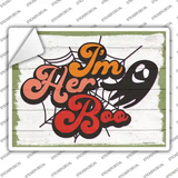 Im Her Boo Spider Web Novelty Rectangle Sticker Decal