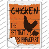 Chicken That Poops Breakfast Novelty Rectangle Sticker Decal