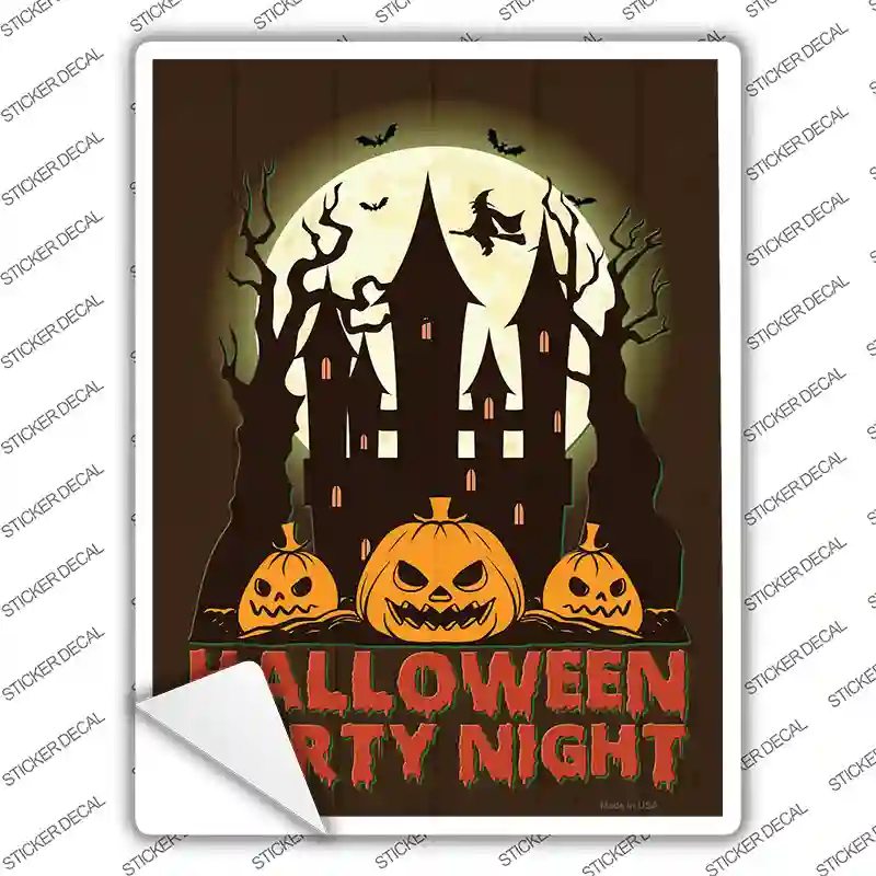 Halloween Party Night Novelty Rectangle Sticker Decal