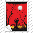 Scary Night Graveyard Novelty Rectangle Sticker Decal