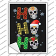 Ho Ho Ho Skulls Novelty Rectangle Sticker Decal
