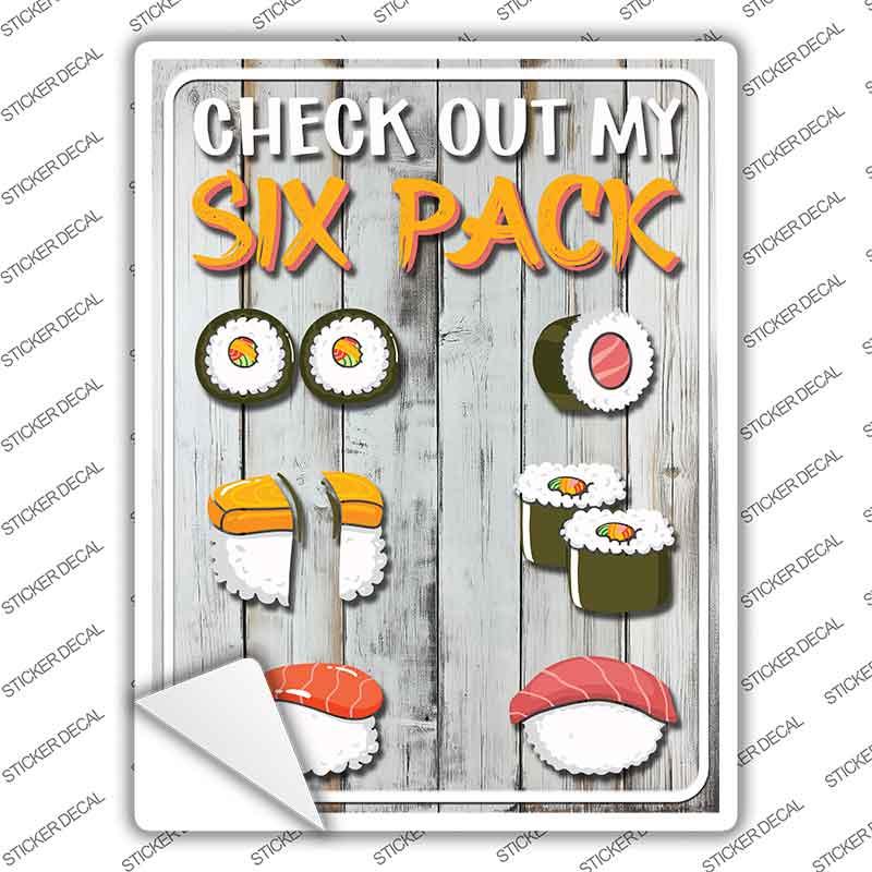 Check Out My Six Pack Novelty Rectangle Sticker Decal P-4476s