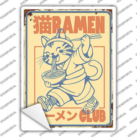 Ramen Club Novelty Rectangle Sticker Decal P-4482s