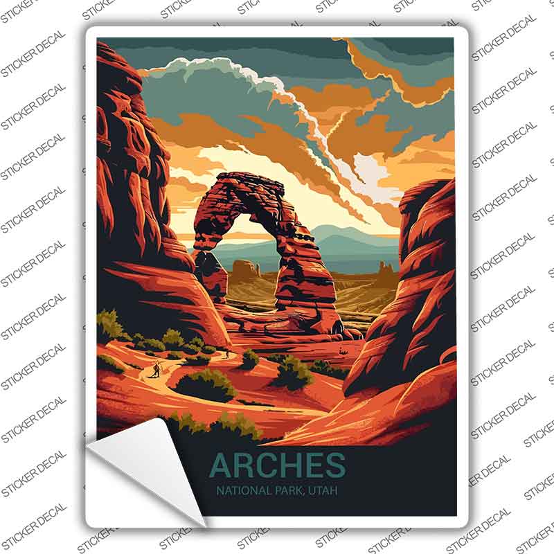 Arches Utah Novelty Rectangle Sticker Decal P-4485s
