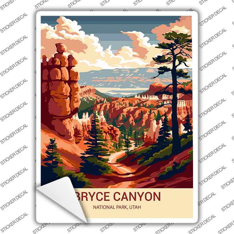 Bryce Canyon Utah Novelty Rectangle Sticker Decal P-4490s