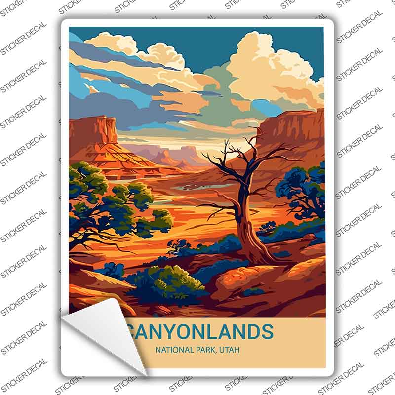 Canyonlands Utah Novelty Rectangle Sticker Decal P-4491s