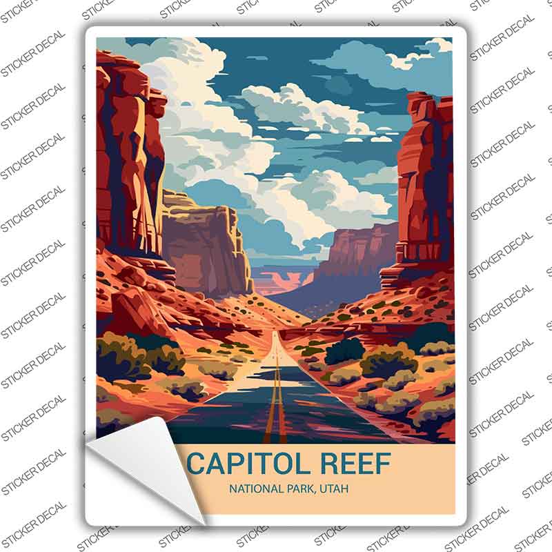 Capitol Reef Utah Novelty Rectangle Sticker Decal P-4492s