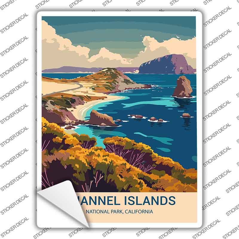 Channel Islands California Novelty Rectangle Sticker Decal P-4494s