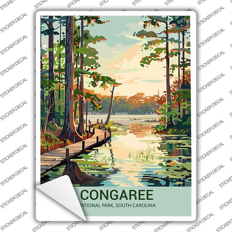 Congaree South Carolina Novelty Rectangle Sticker Decal P-4495s
