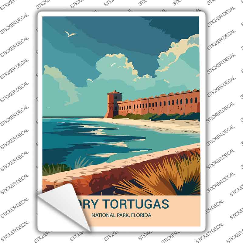 Dry Tortugas Florida Novelty Rectangle Sticker Decal P-4500s