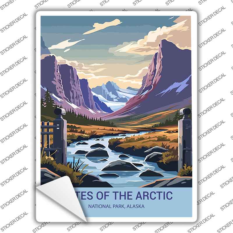 Gates of the Arctic Alaska Novelty Rectangle Sticker Decal P-4502s