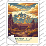 Grand Teton Wyoming Novelty Rectangle Sticker Decal P-4507s