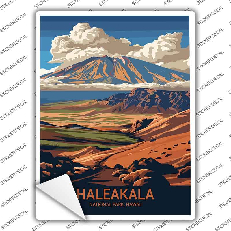 Haleakala Hawaii Novelty Rectangle Sticker Decal P-4512s