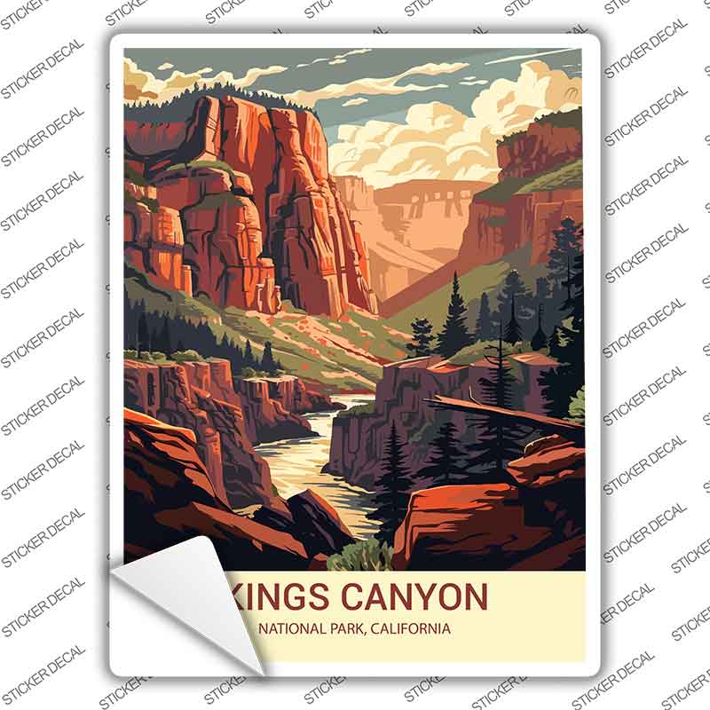 Kings Canyon California Novelty Rectangle Sticker Decal P-4520s