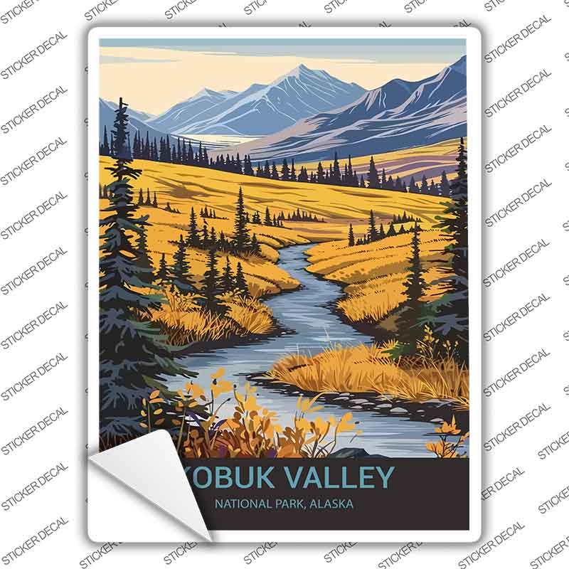 Kobuk Valley Alaska Novelty Rectangle Sticker Decal P-4521s