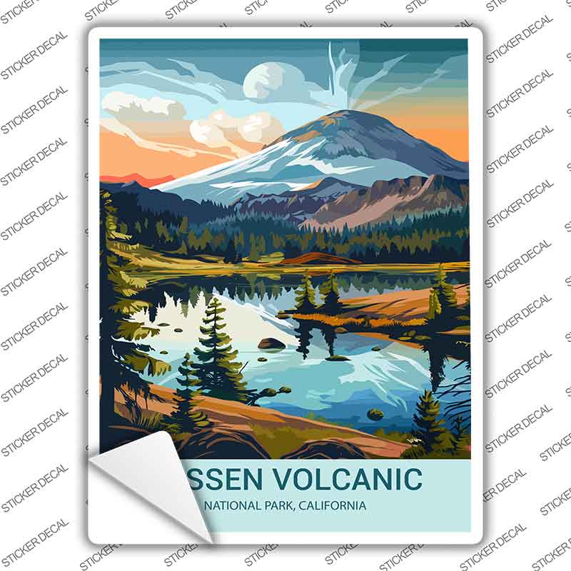 Lassen Volcanic California Novelty Rectangle Sticker Decal P-4523s