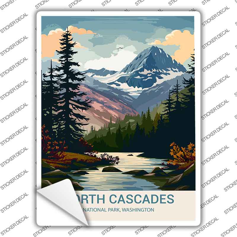 North Cascades Washington Novelty Rectangle Sticker Decal P-4528s