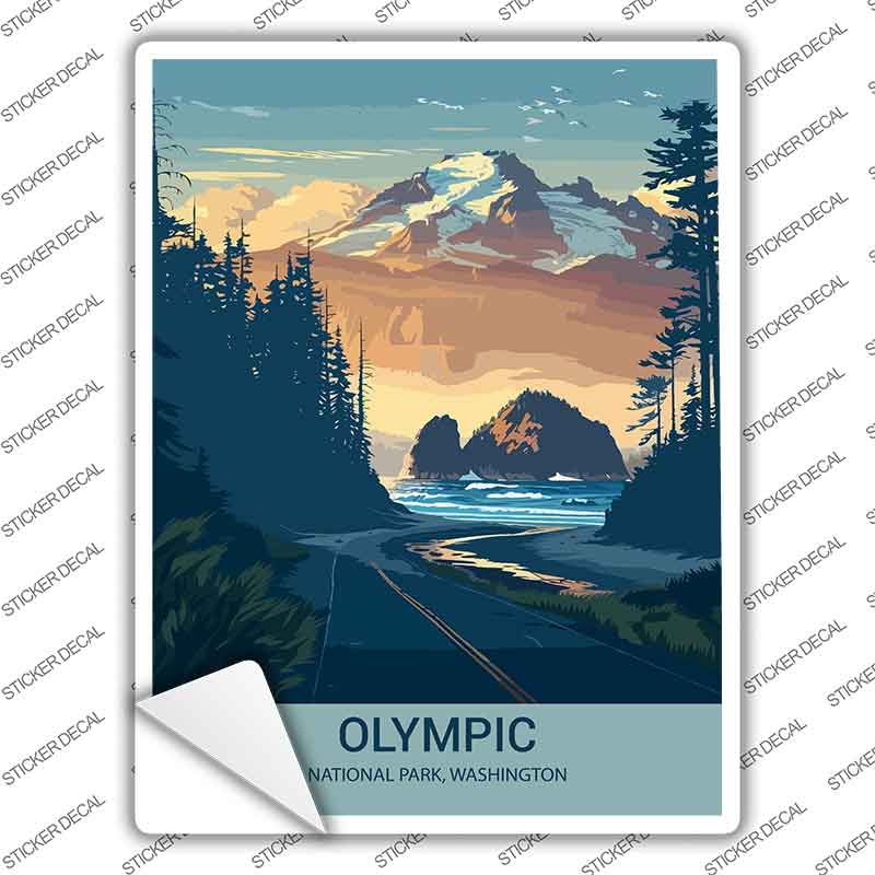 Olympic Washington Novelty Rectangle Sticker Decal P-4529s