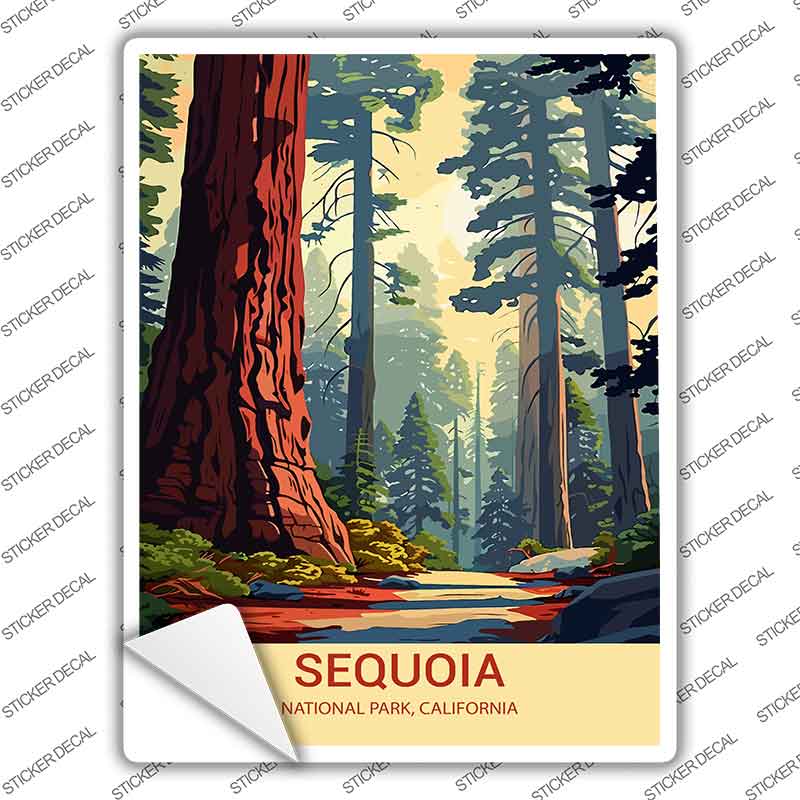 Sequoia California Novelty Rectangle Sticker Decal P-4534s