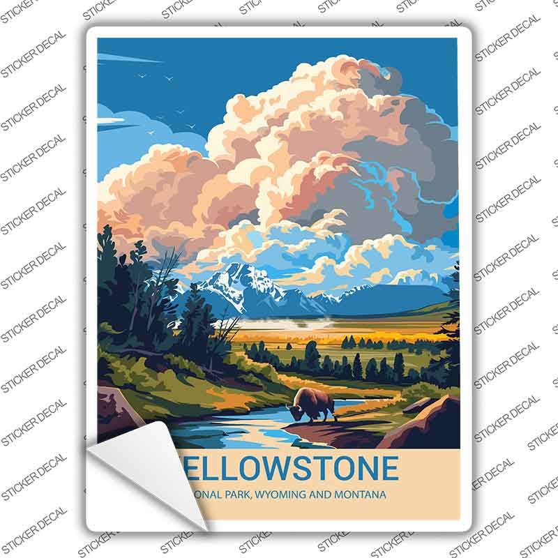 Yellowstone Novelty Rectangle Sticker Decal P-4543s
