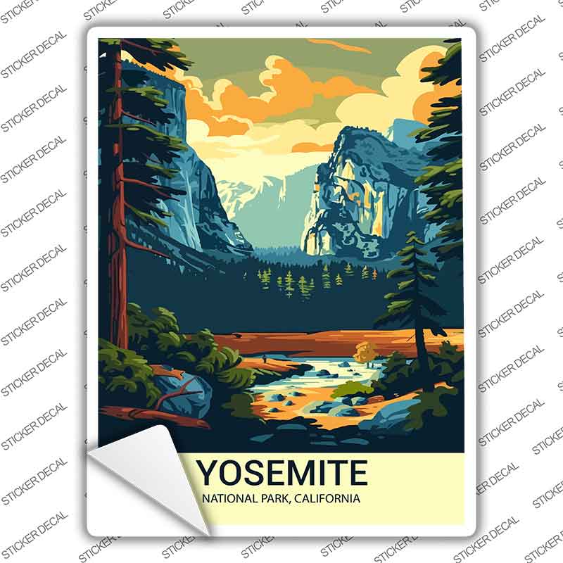 Yosemite California Novelty Rectangle Sticker Decal P-4544s