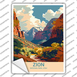 Zion Utah Novelty Rectangle Sticker Decal P-4545s