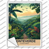 Monteverde Cloud Forest Novelty Rectangle Sticker Decal P-4549s