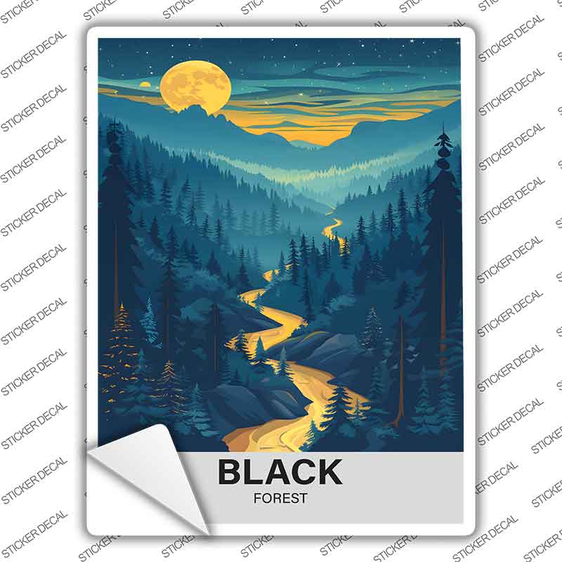 Black Forest Novelty Rectangle Sticker Decal P-4552s