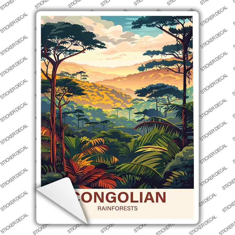 Congolian Rainforests Novelty Rectangle Sticker Decal P-4557s
