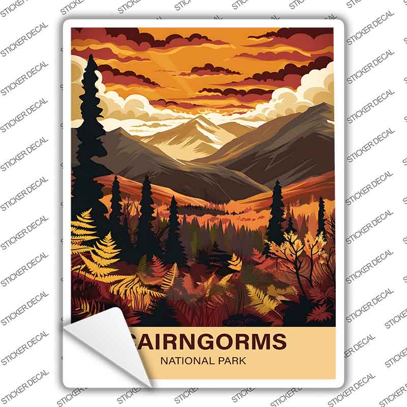 Cairngorms National Park Novelty Rectangle Sticker Decal P-4560s