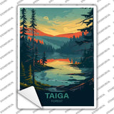 Taiga Forest Novelty Rectangle Sticker Decal P-4561s