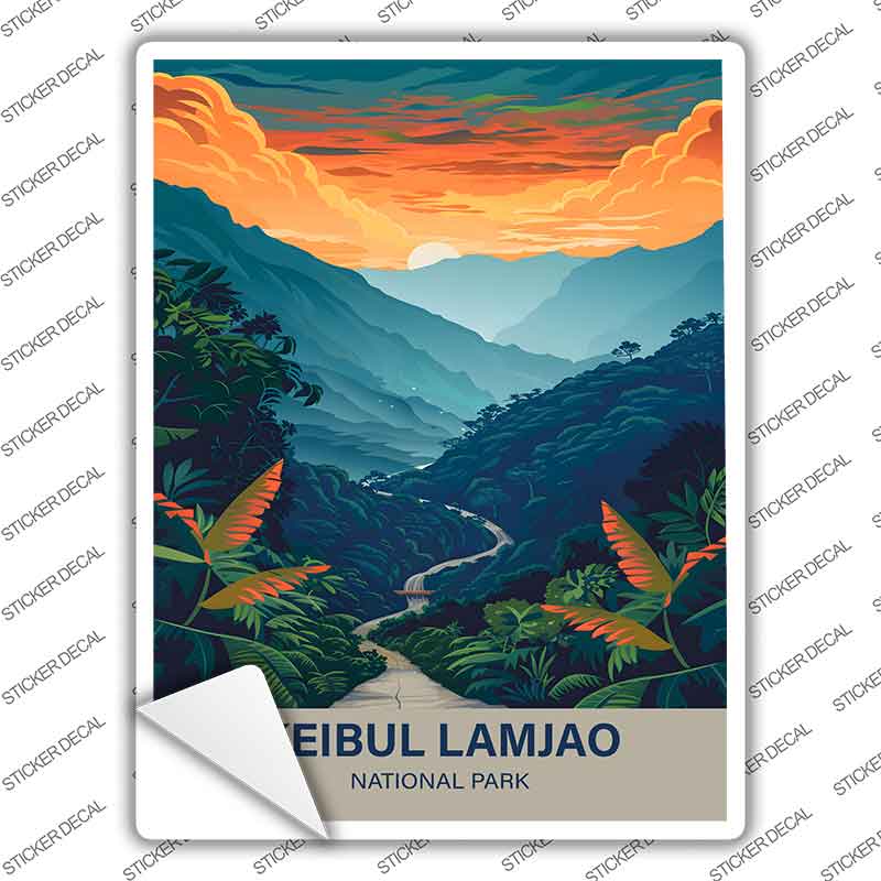 Keibul Lamjao National Park Novelty Rectangle Sticker Decal P-4562s